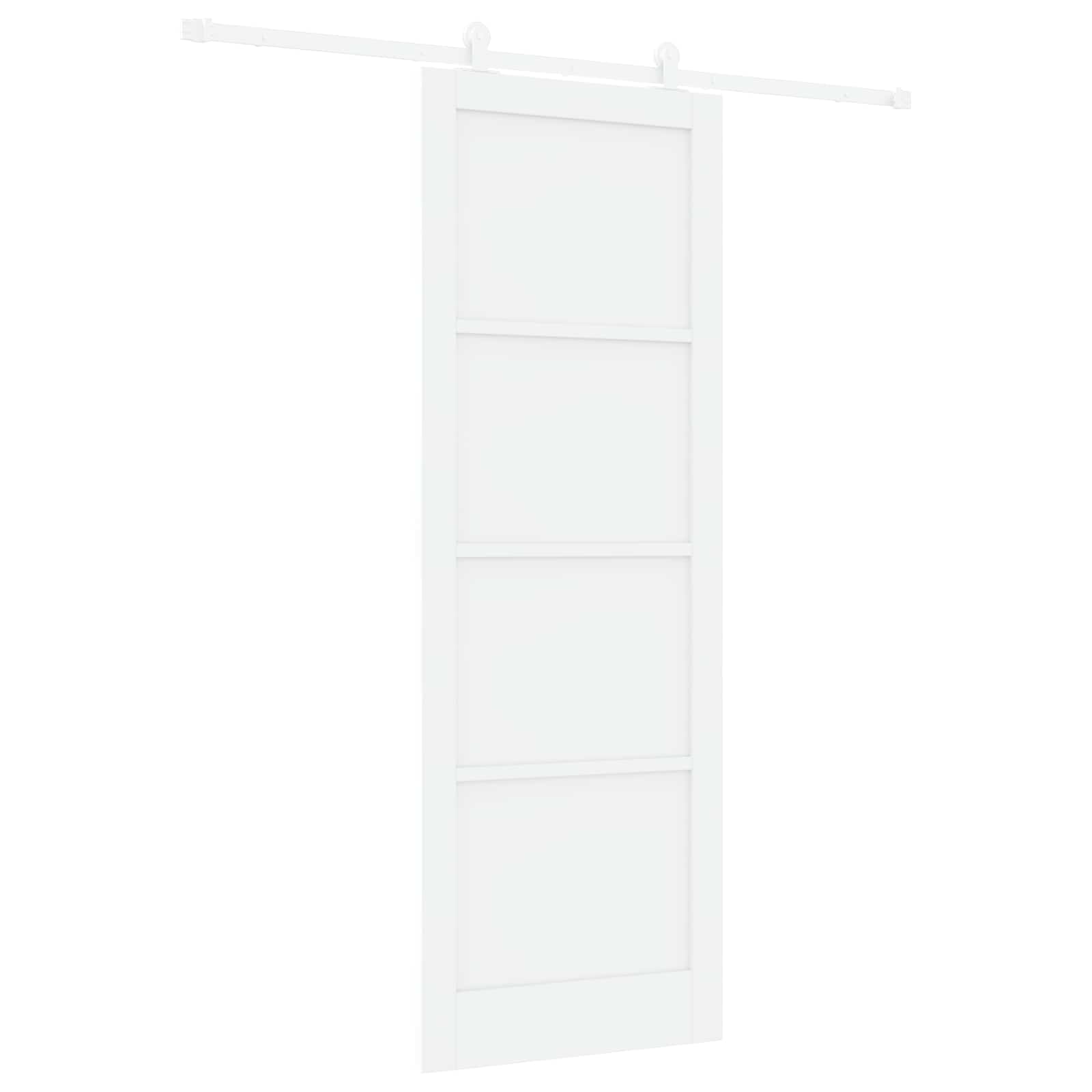 Schuifdeur Wit 83 x 232 cm Massief grenenhout