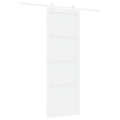 Schuifdeur Wit 83 x 232 cm Massief grenenhout