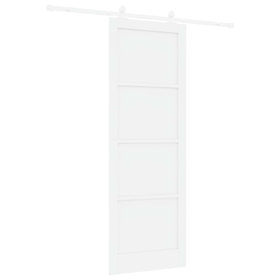 Schuifdeur Wit 83 x 232 cm Massief grenenhout