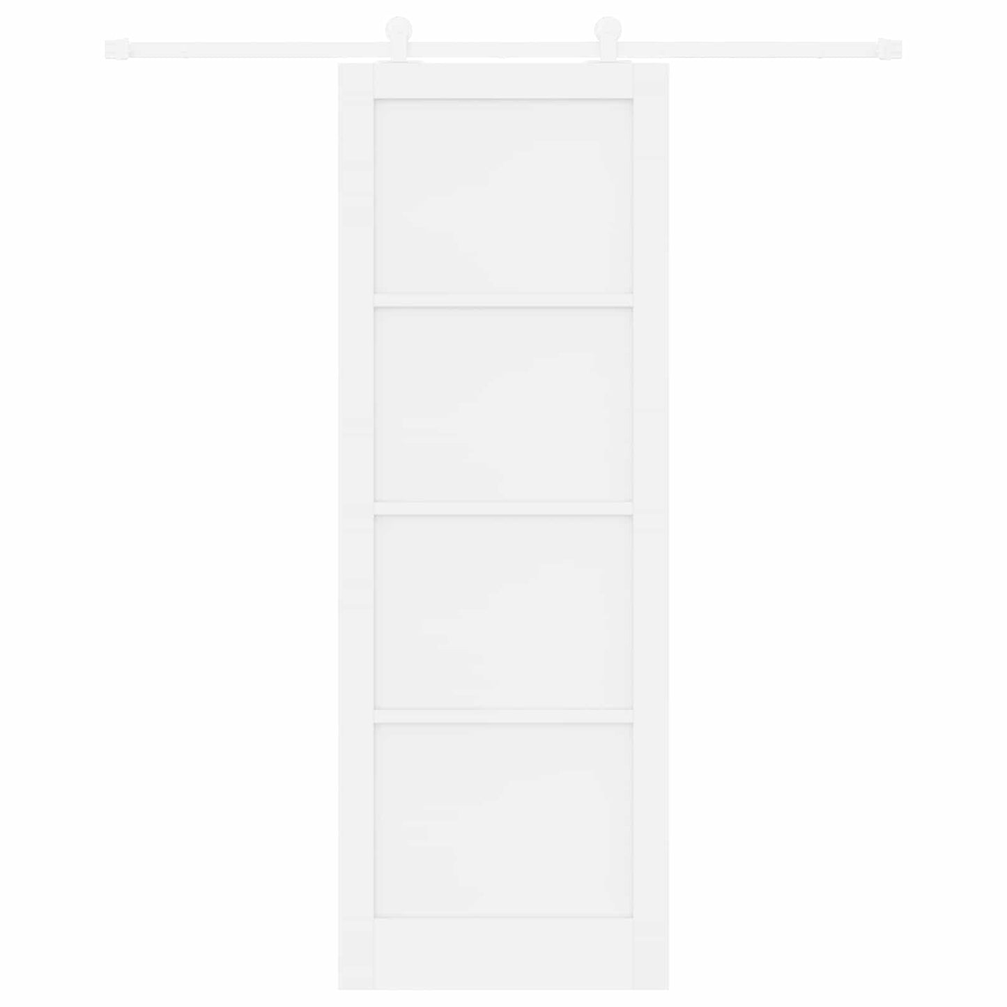 Schuifdeur Wit 83 x 232 cm Massief grenenhout