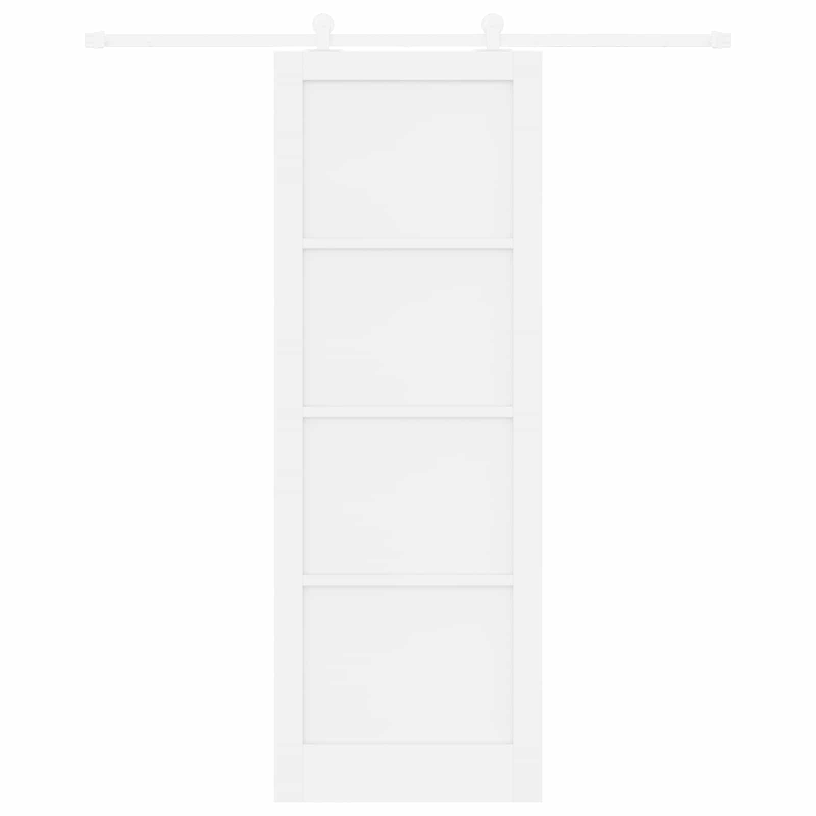 Schuifdeur Wit 83 x 232 cm Massief grenenhout