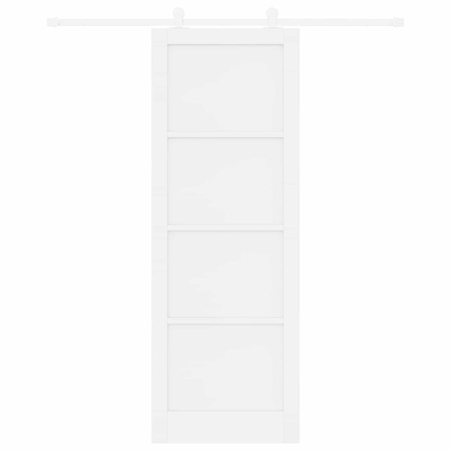 Schuifdeur Wit 83 x 232 cm Massief grenenhout