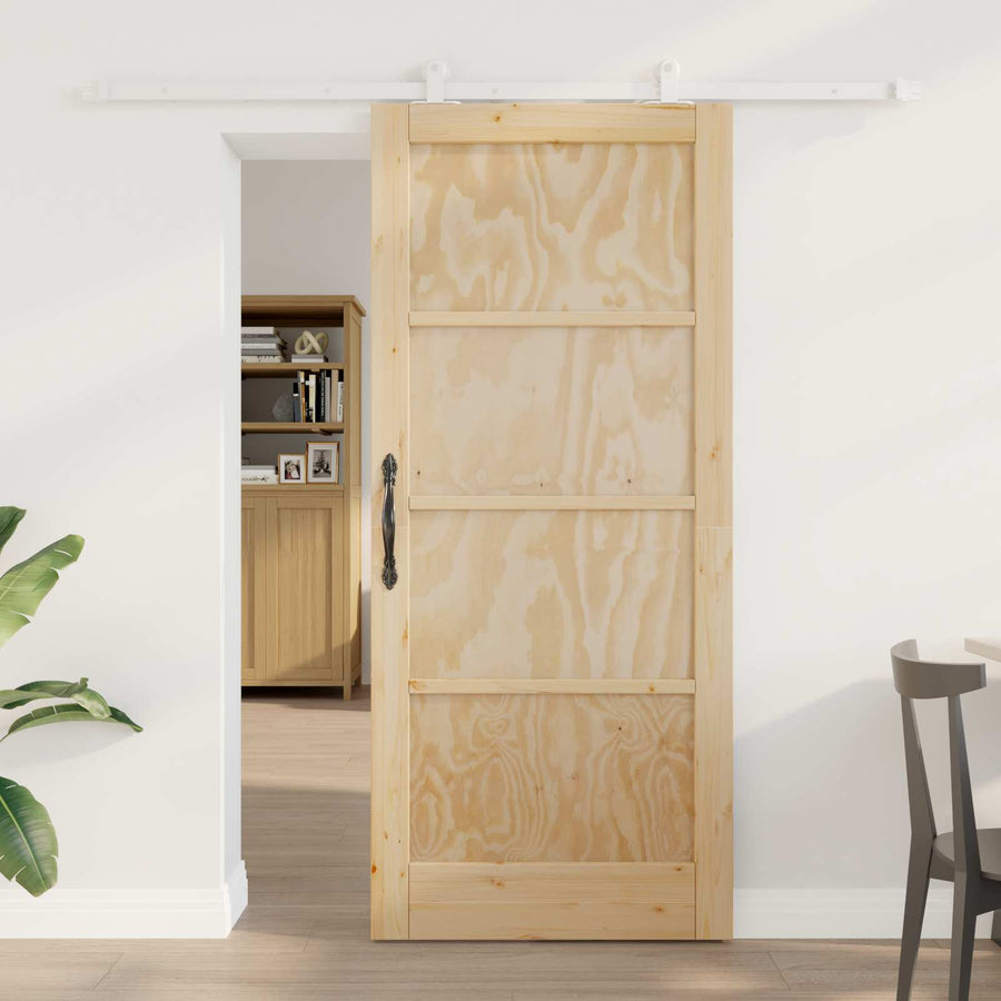 Schuifdeur Natuurlijk en Wit 86 x 198,5 cm Massief grenenhout