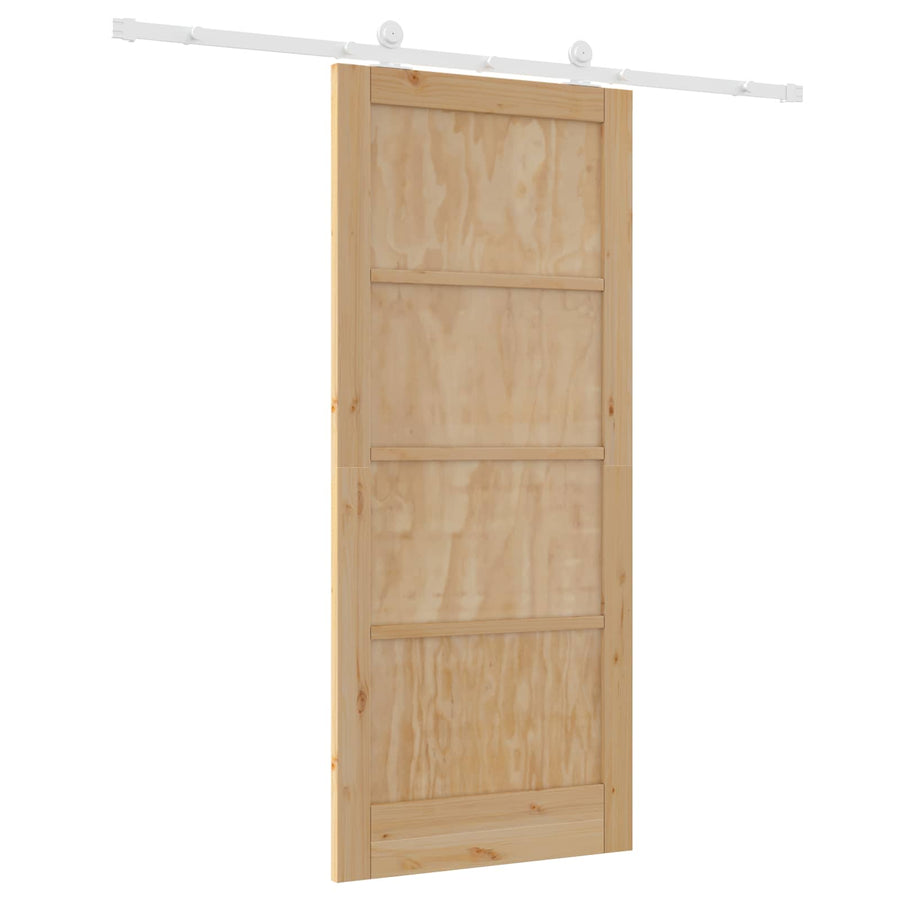 Schuifdeur Natuurlijk en Wit 86 x 198,5 cm Massief grenenhout