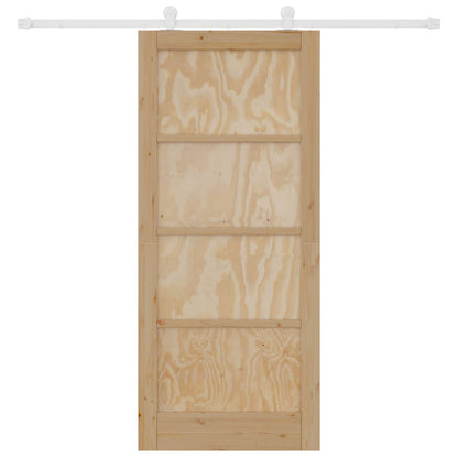 Schuifdeur Natuurlijk en Wit 86 x 198,5 cm Massief grenenhout