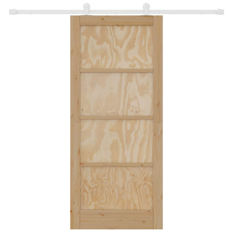 Schuifdeur Natuurlijk en Wit 86 x 198,5 cm Massief grenenhout