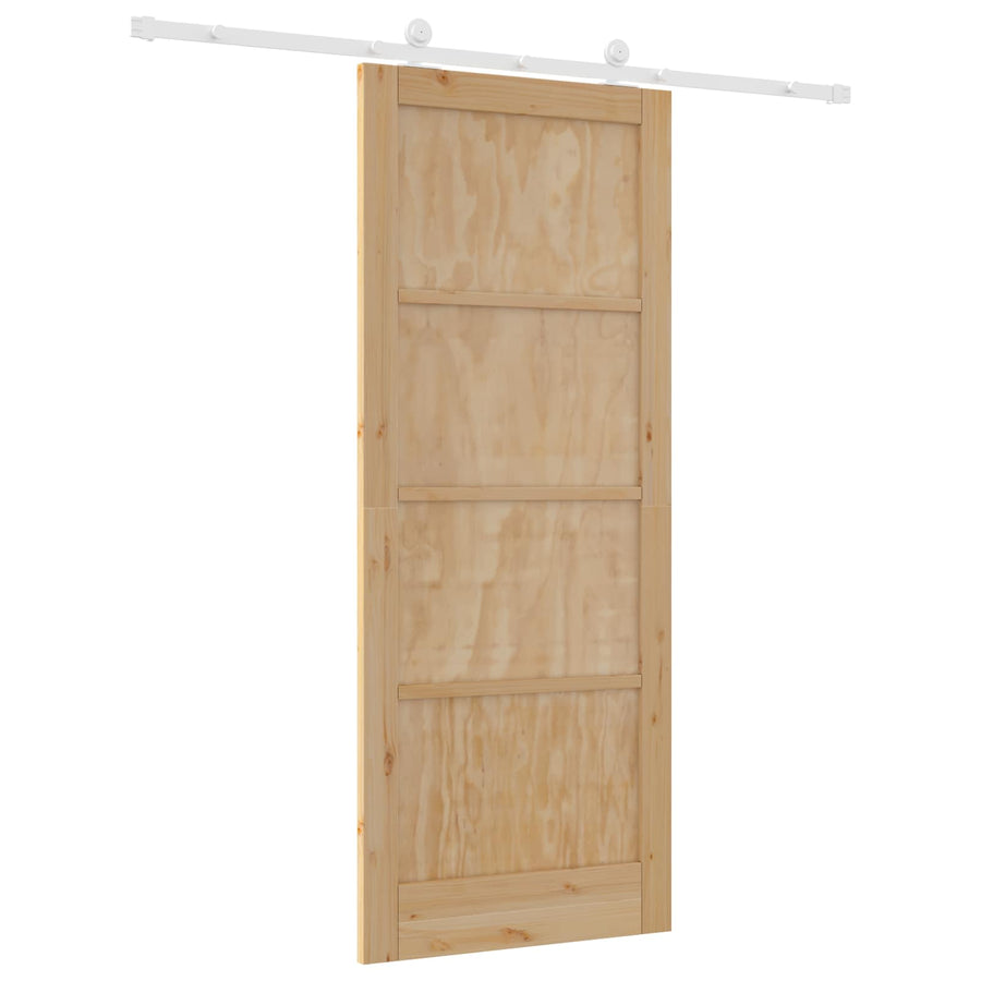 Schuifdeur Natuurlijk en Wit 86 x 211 cm Massief grenenhout
