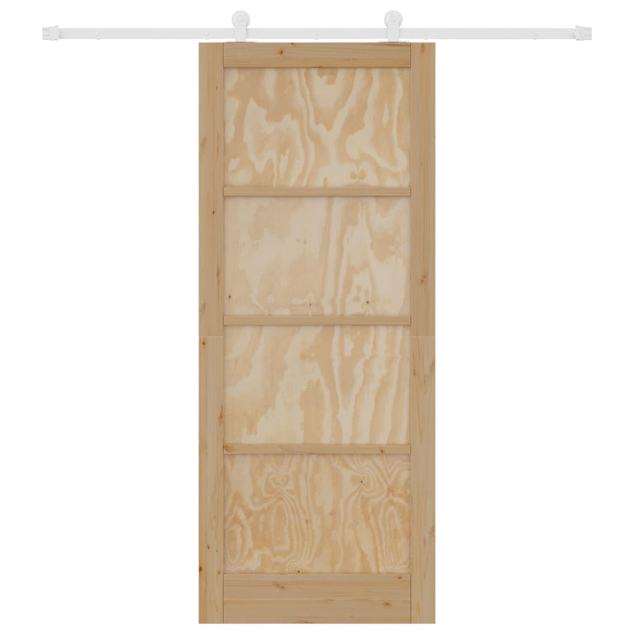 Schuifdeur Natuurlijk en Wit 86 x 211 cm Massief grenenhout