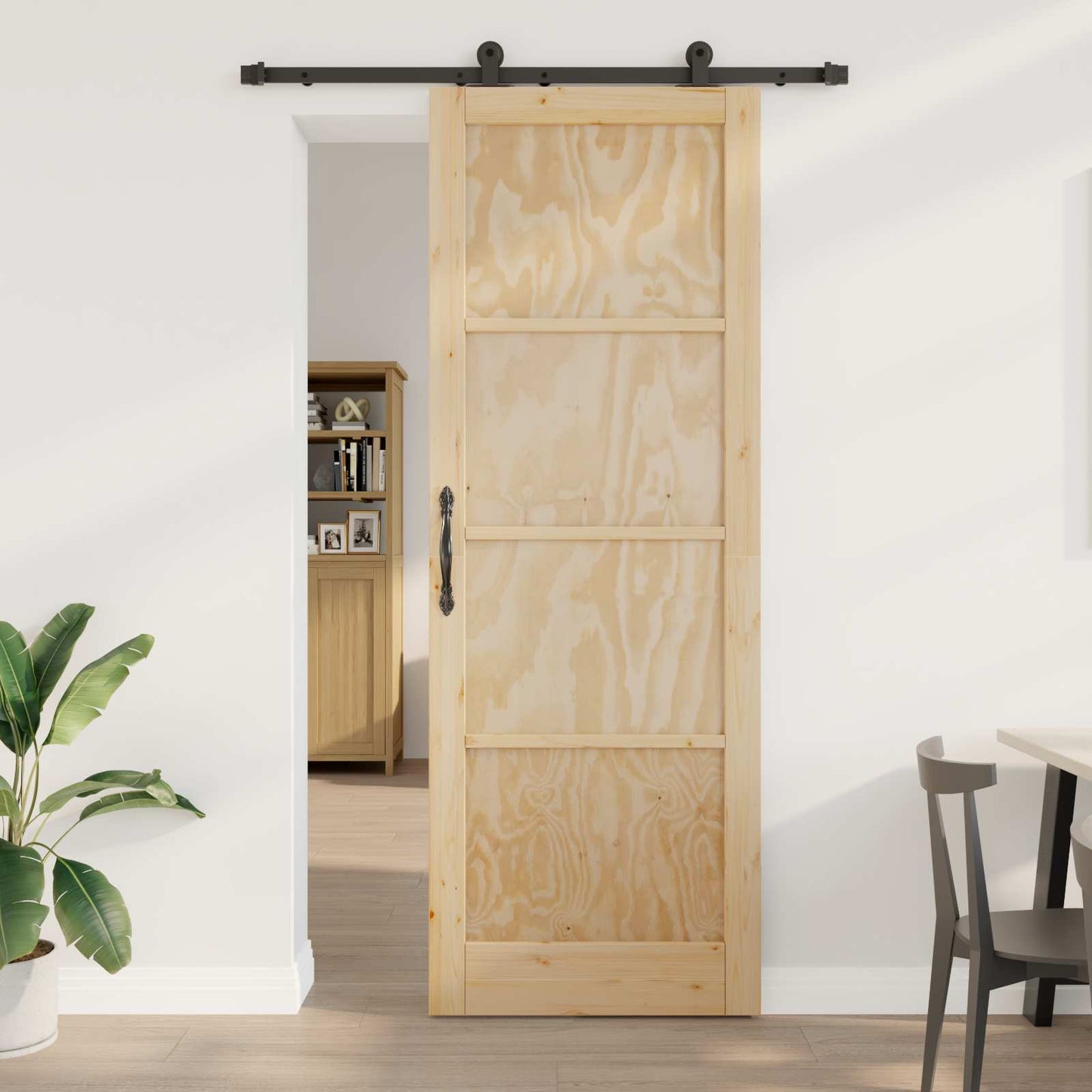 Schuifdeur ORKDAL Naturel 83 x 232 cm Massief grenenhout