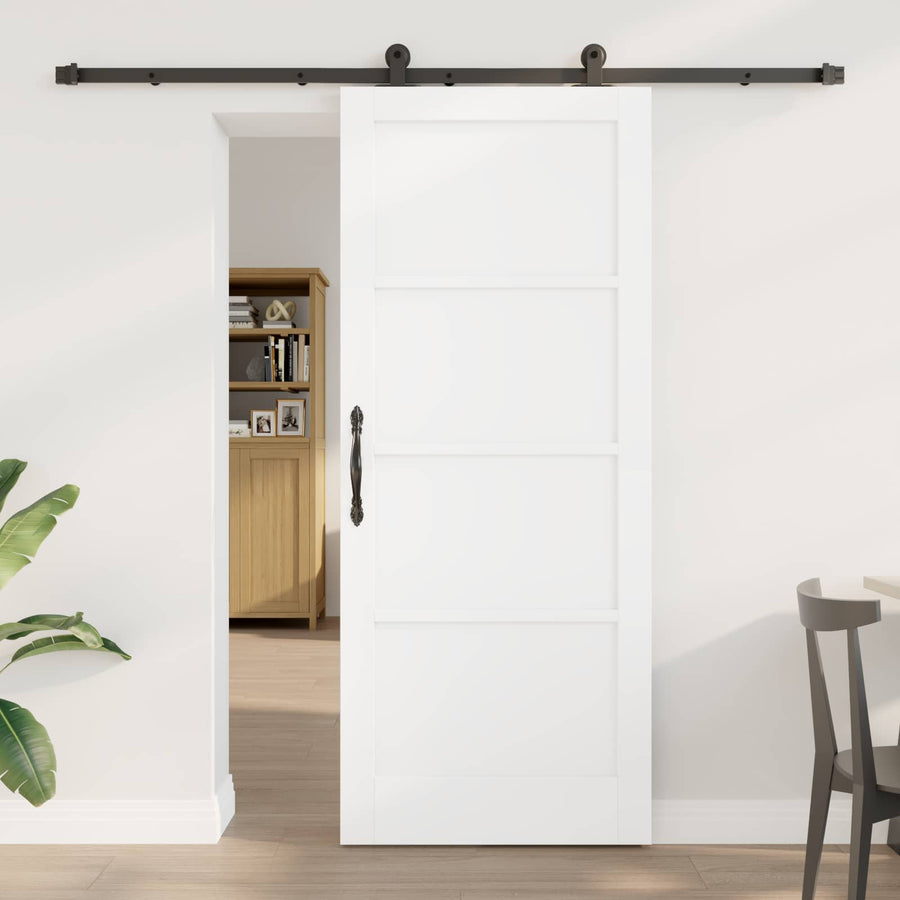 Schuifdeur ORKDAL Wit 83 x 202 cm Massief grenenhout
