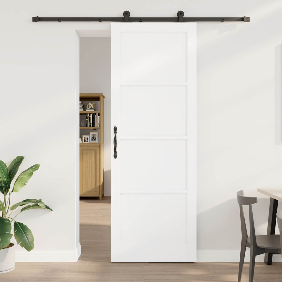 Schuifdeur ORKDAL Wit 83 x 232 cm Massief grenenhout