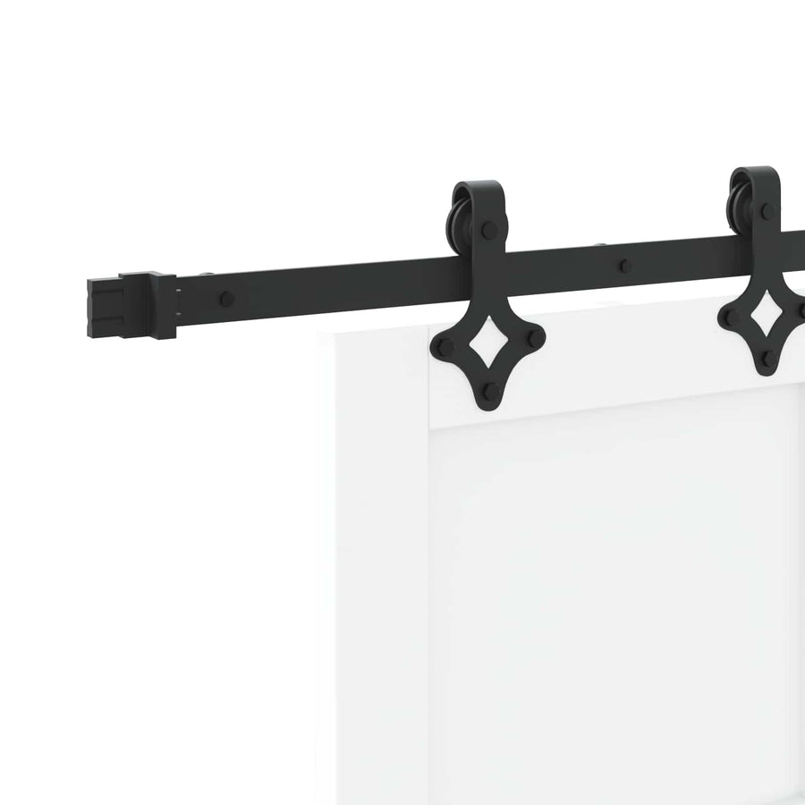 Schuifdeur Wit en zwart 83 x 202 cm Massief grenenhout