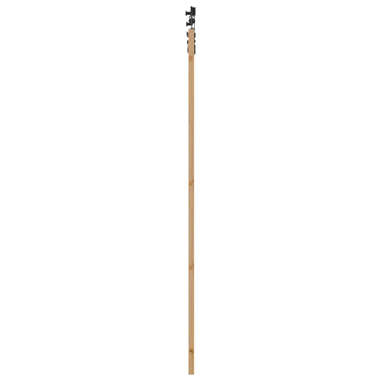 Schuifdeur Naturel en Zwart 83 x 232 cm Massief grenenhout
