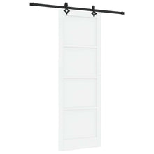 Schuifdeur Wit en zwart 83 x 232 cm Massief grenenhout