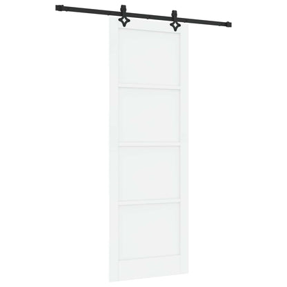 Schuifdeur Wit en zwart 83 x 232 cm Massief grenenhout