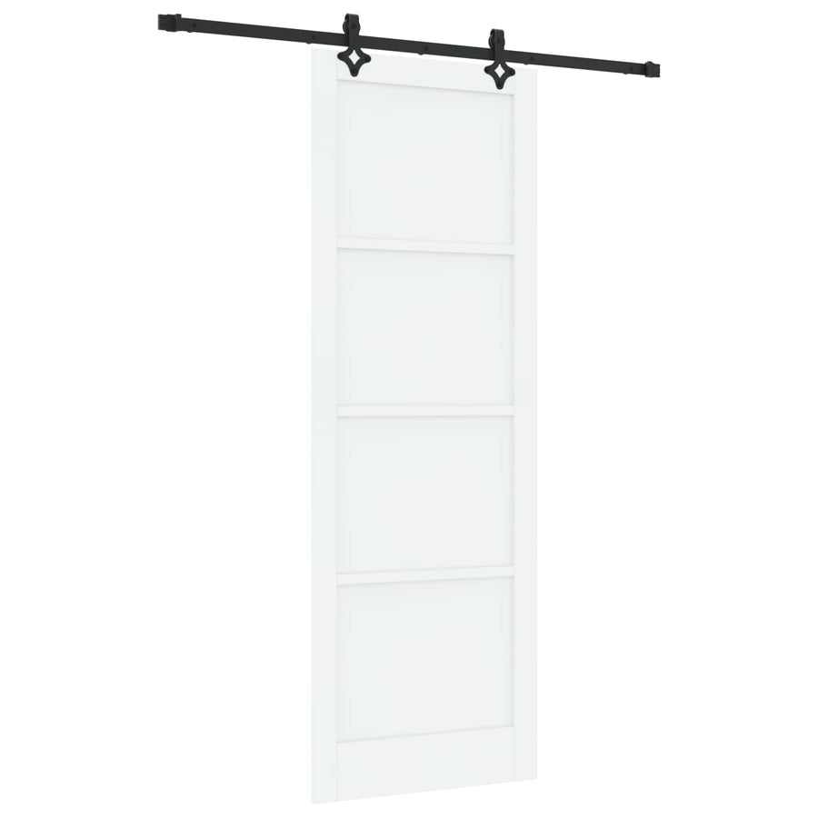 Schuifdeur Wit en zwart 83 x 232 cm Massief grenenhout