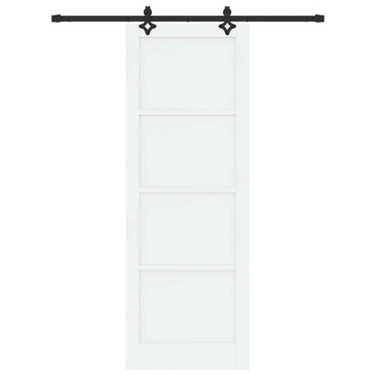 Schuifdeur Wit en zwart 83 x 232 cm Massief grenenhout
