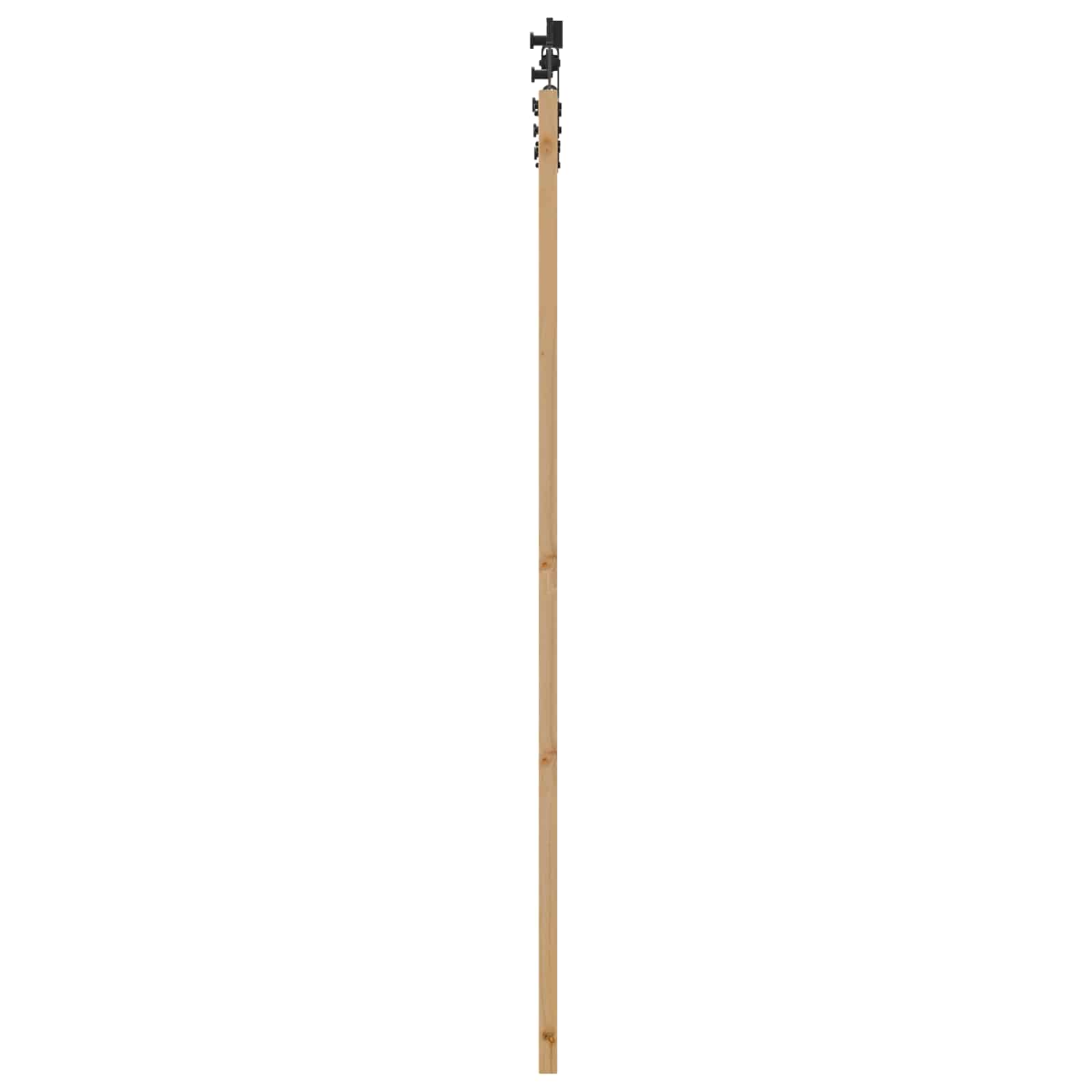 Schuifdeur Naturel en Zwart 86 x 198,5 cm Massief grenenhout