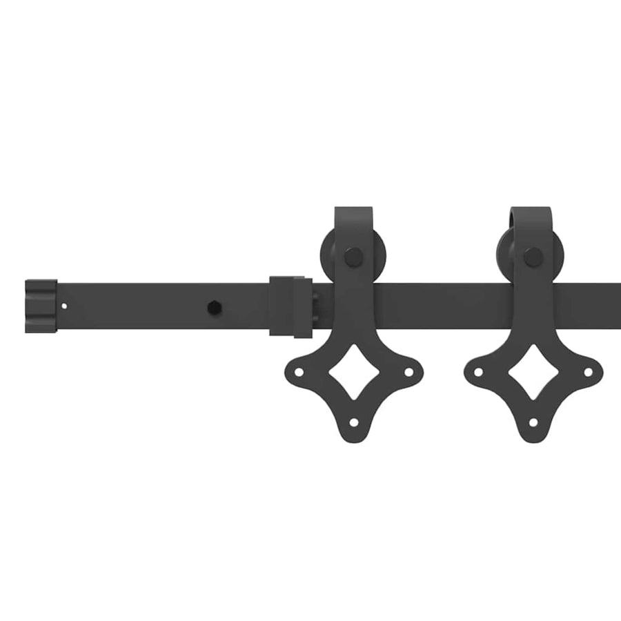 Schuifdeur Naturel en Zwart 86 x 211 cm Massief grenenhout