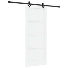 Schuifdeur Wit en zwart 83 x 202 cm Massief grenenhout