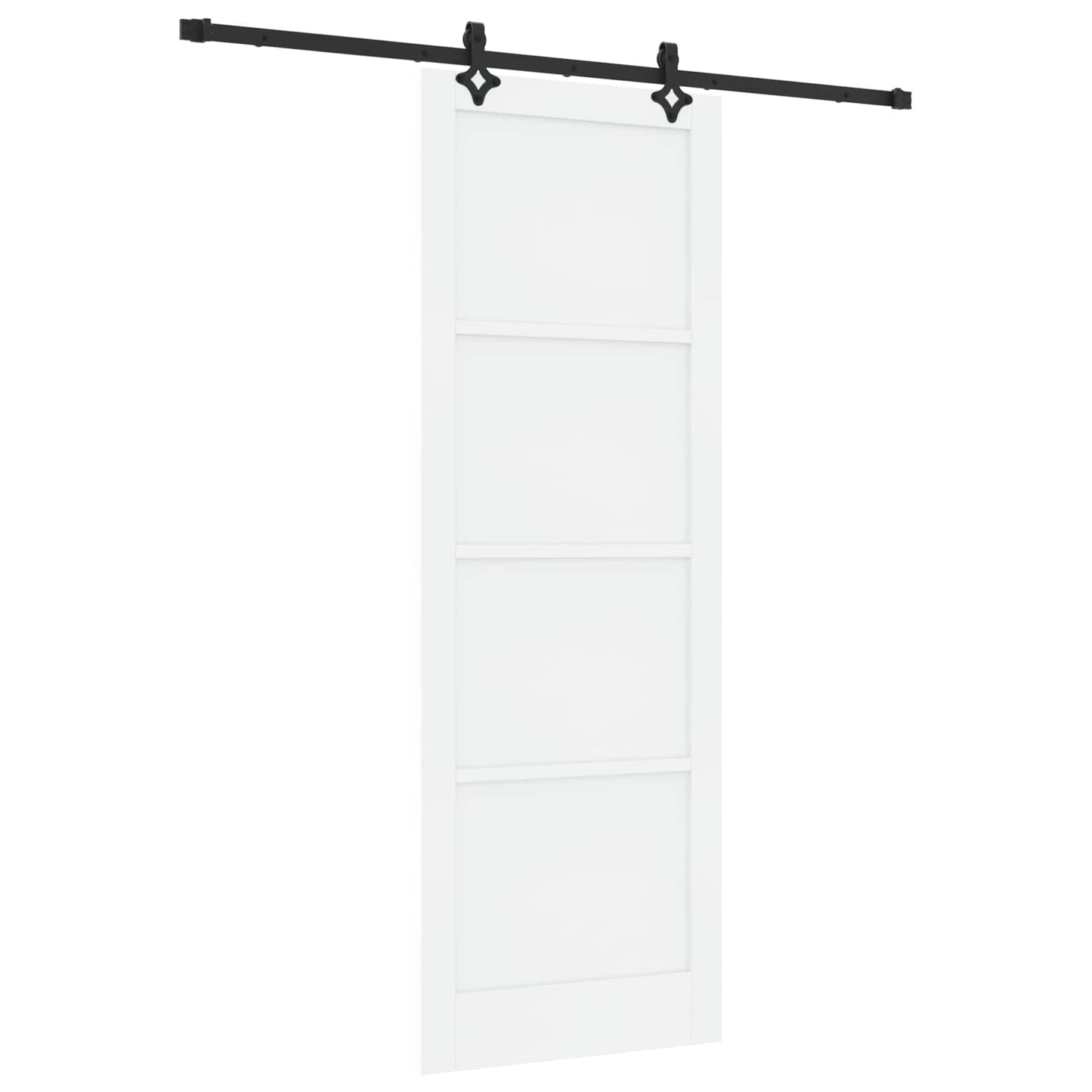 Schuifdeur Wit en zwart 83 x 232 cm Massief grenenhout