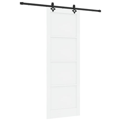 Schuifdeur Wit en zwart 83 x 232 cm Massief grenenhout