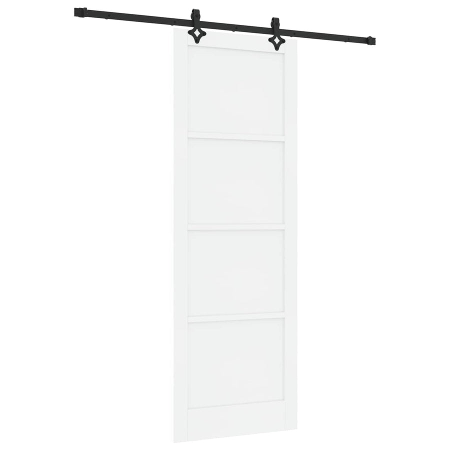 Schuifdeur Wit en zwart 83 x 232 cm Massief grenenhout