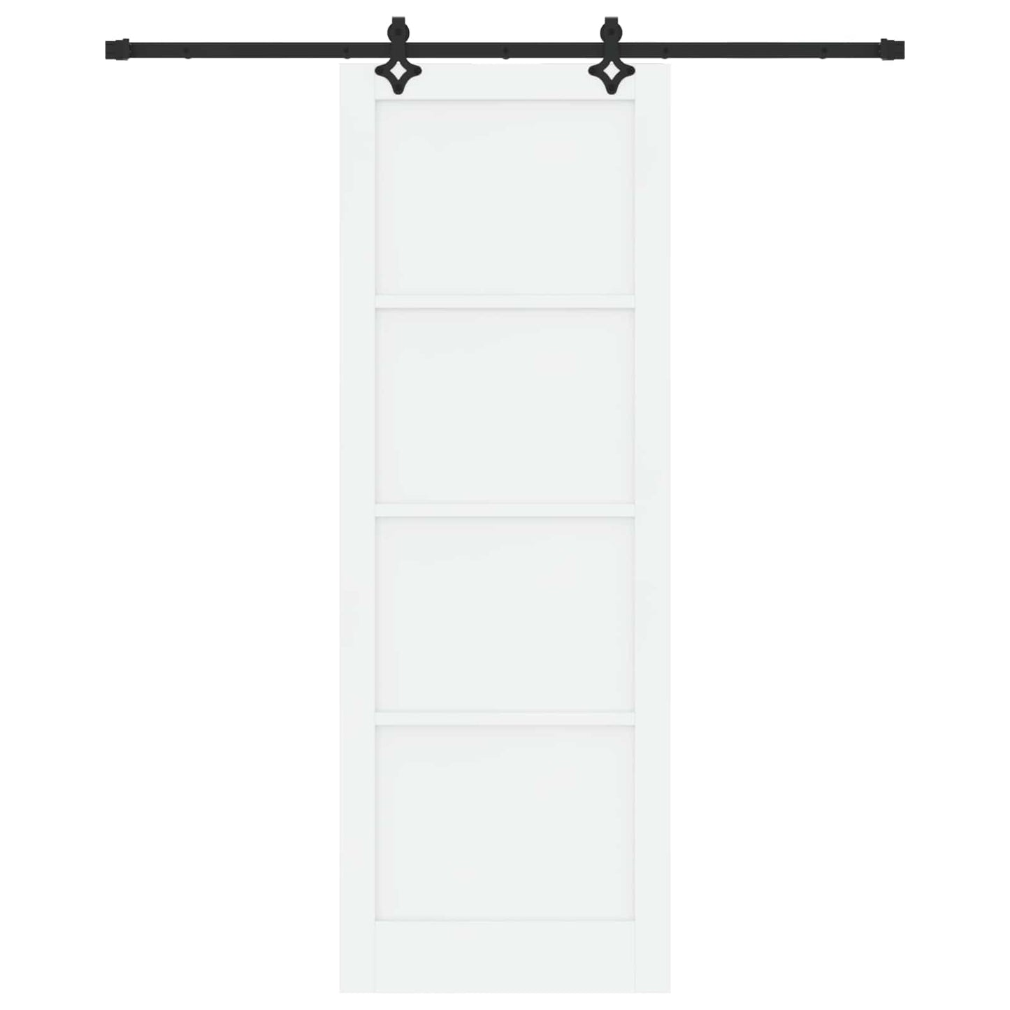 Schuifdeur Wit en zwart 83 x 232 cm Massief grenenhout