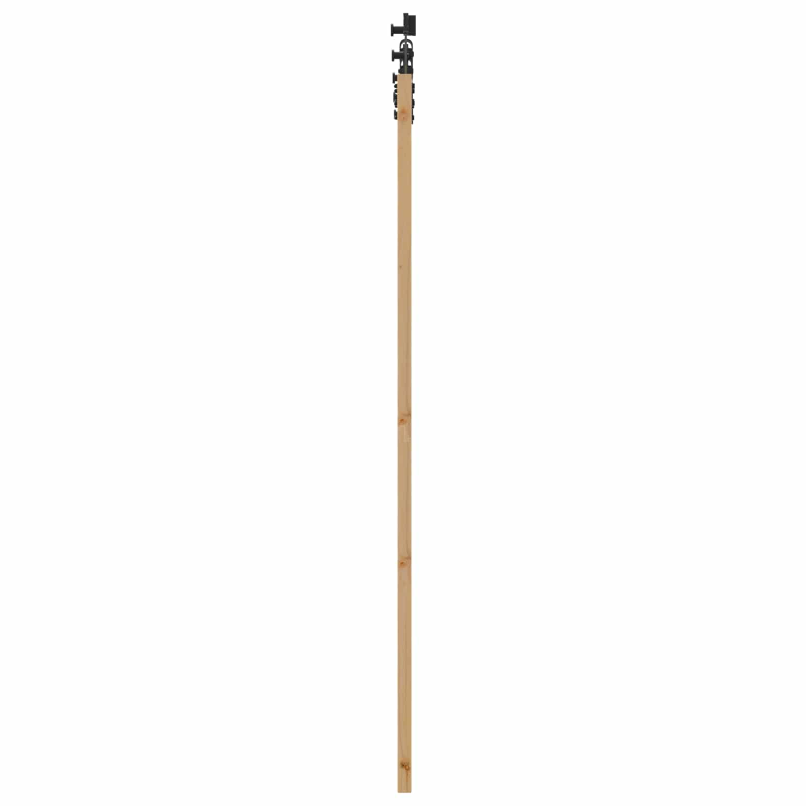 Schuifdeur Naturel en Zwart 86 x 198,5 cm Massief grenenhout