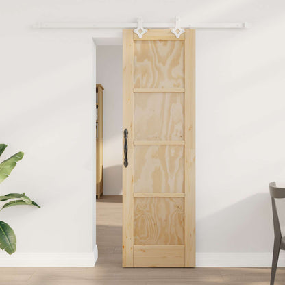 Schuifdeur Natuurlijk en Wit 61 x 198,5 cm Massief grenenhout