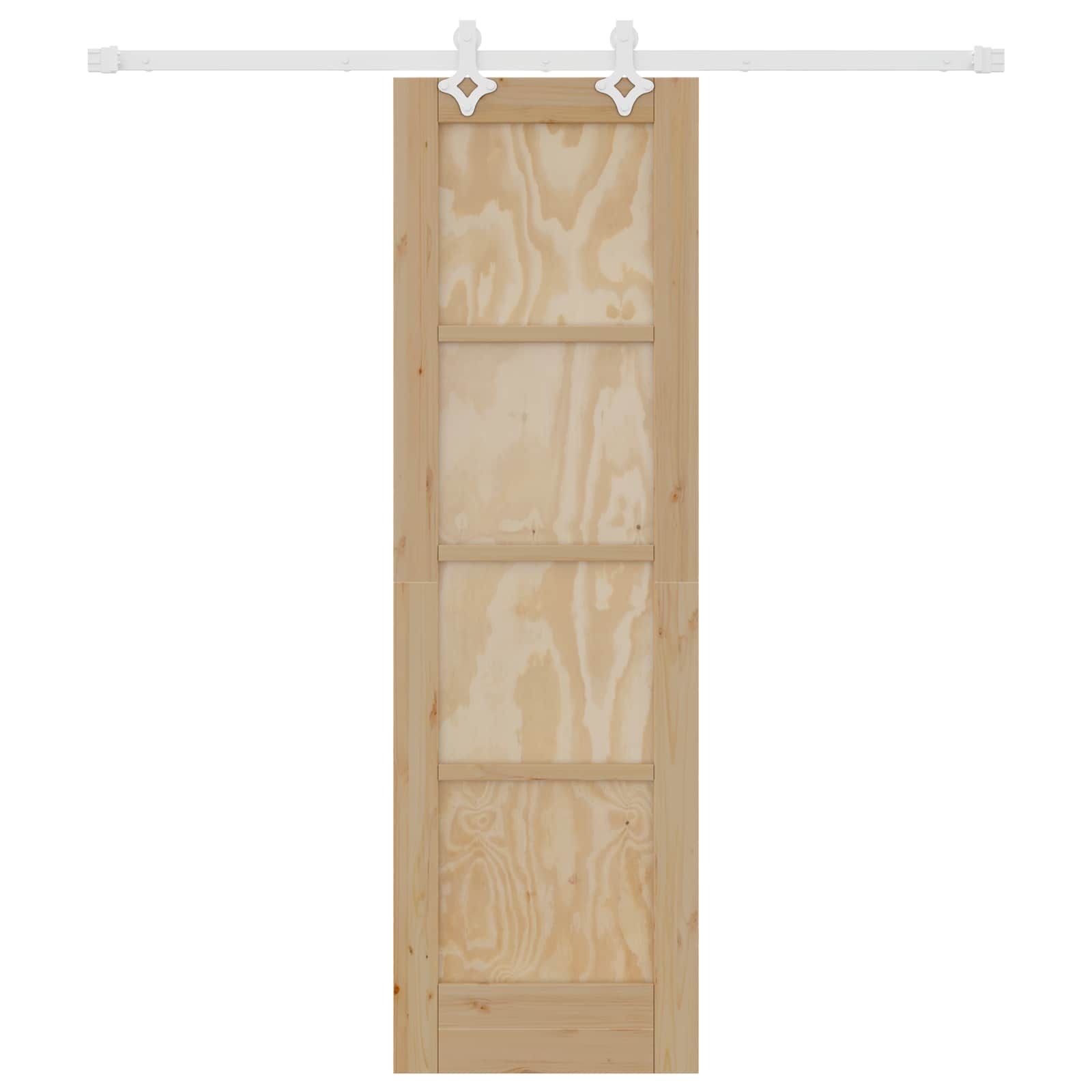 Schuifdeur Natuurlijk en Wit 61 x 198,5 cm Massief grenenhout