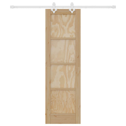 Schuifdeur Natuurlijk en Wit 61 x 198,5 cm Massief grenenhout