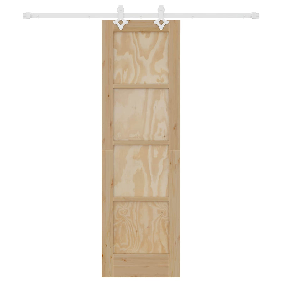 Schuifdeur Natuurlijk en Wit 61 x 198,5 cm Massief grenenhout