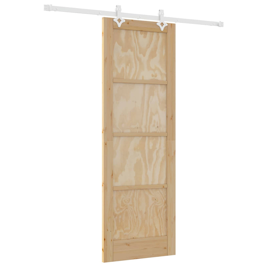 Schuifdeur Natuurlijk en Wit 73,5 x 211 cm Massief grenenhout