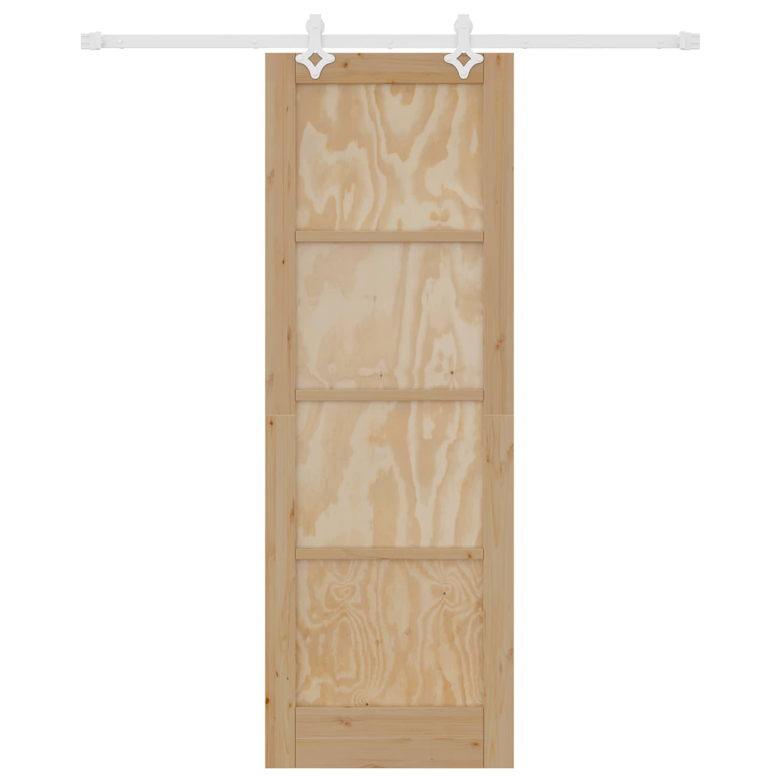 Schuifdeur Natuurlijk en Wit 73,5 x 211 cm Massief grenenhout