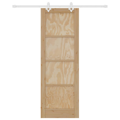 Schuifdeur Natuurlijk en Wit 73,5 x 211 cm Massief grenenhout