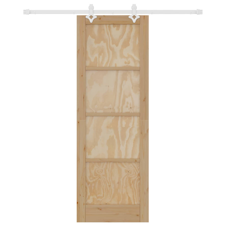 Schuifdeur Natuurlijk en Wit 73,5 x 211 cm Massief grenenhout