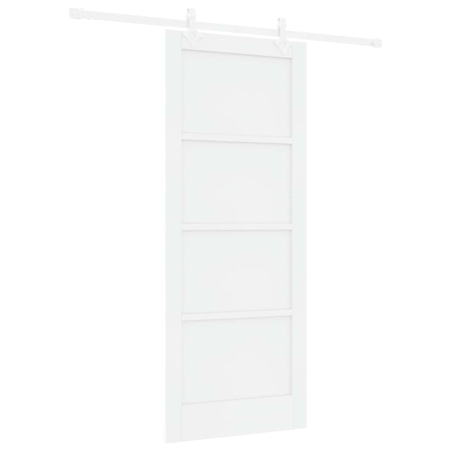 Schuifdeur Wit 83 x 202 cm Massief grenenhout