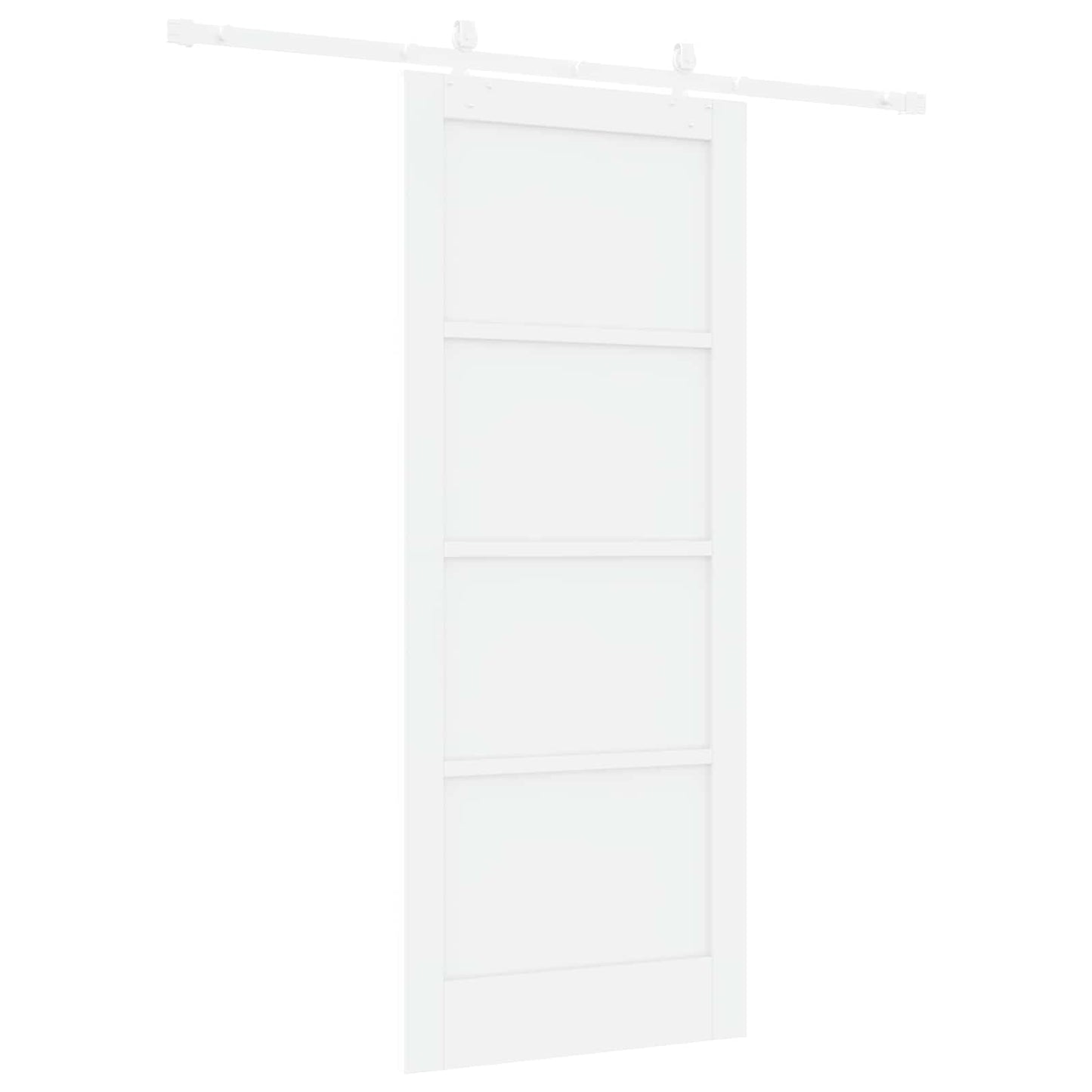 Schuifdeur Wit 83 x 202 cm Massief grenenhout