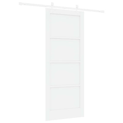 Schuifdeur Wit 83 x 202 cm Massief grenenhout