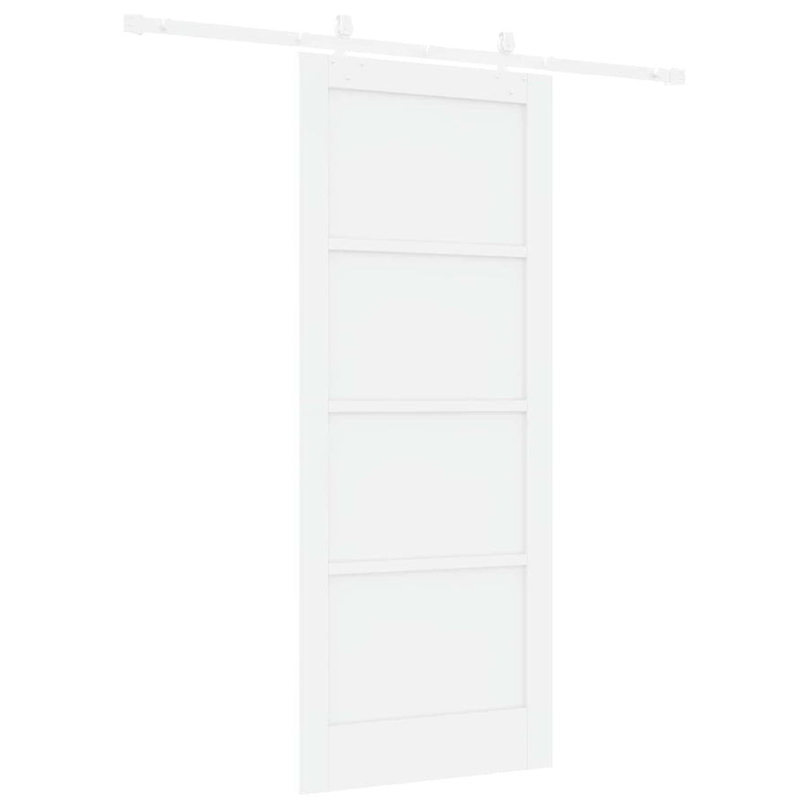 Schuifdeur Wit 83 x 202 cm Massief grenenhout