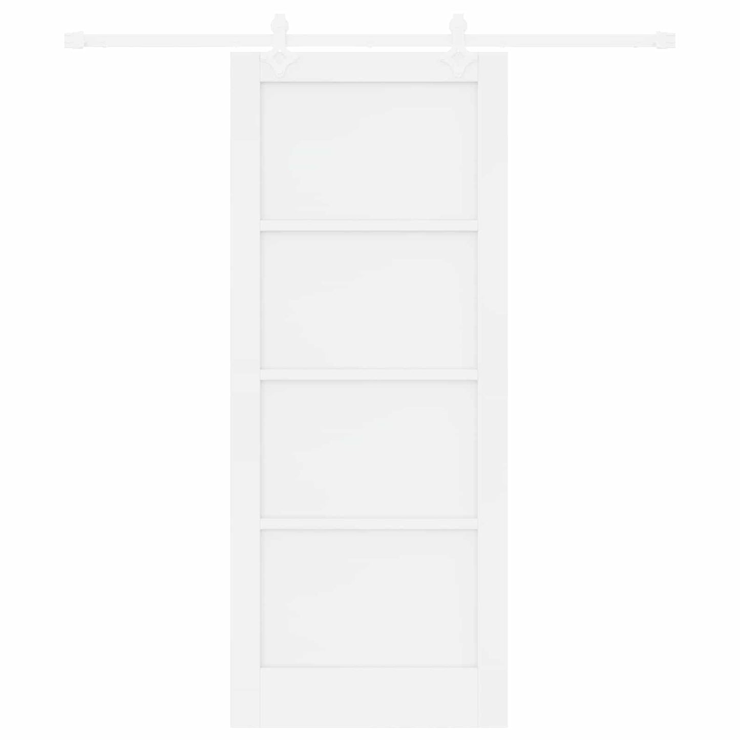Schuifdeur Wit 83 x 202 cm Massief grenenhout
