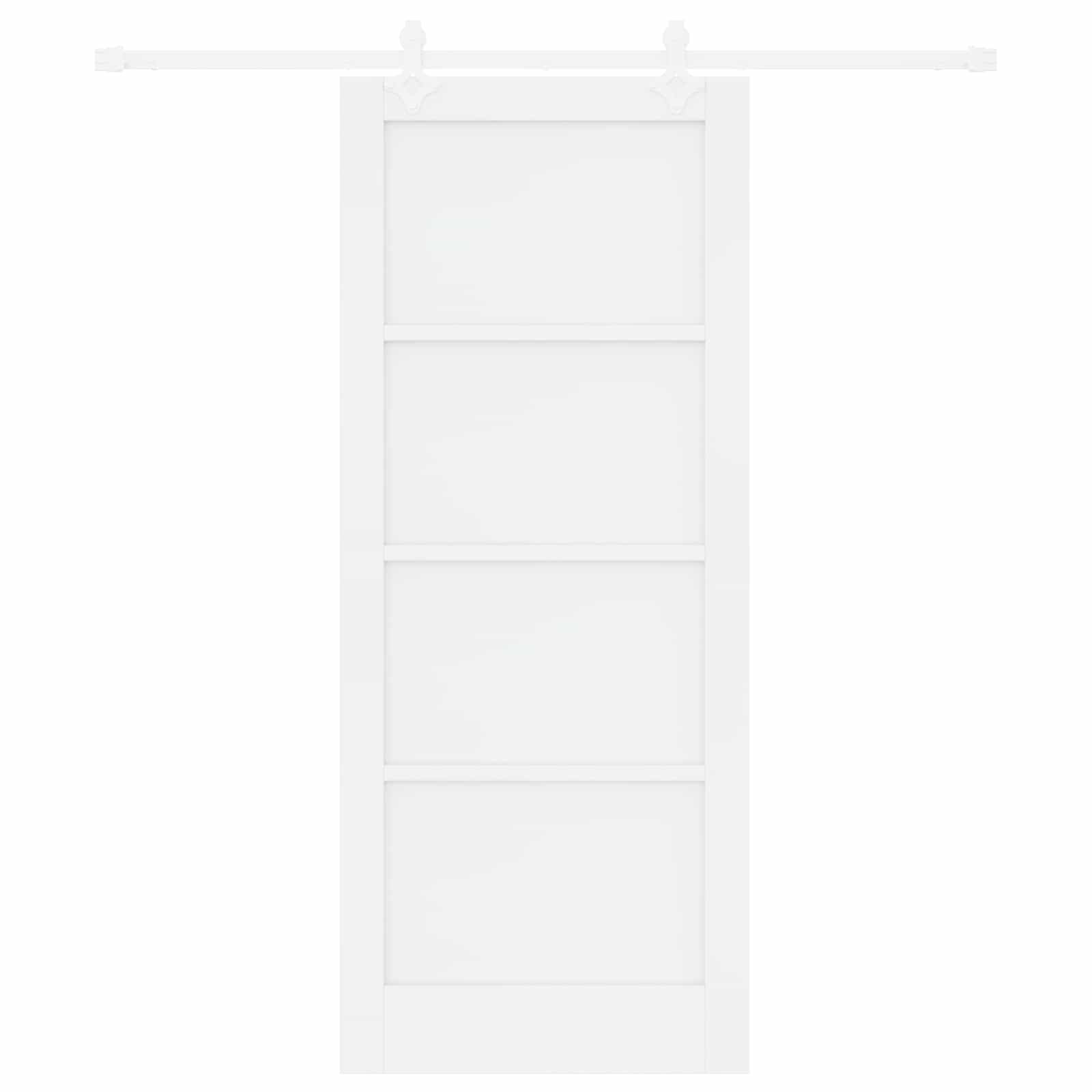 Schuifdeur Wit 83 x 202 cm Massief grenenhout