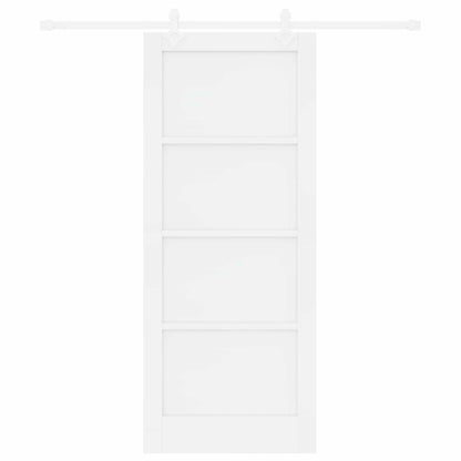 Schuifdeur Wit 83 x 202 cm Massief grenenhout