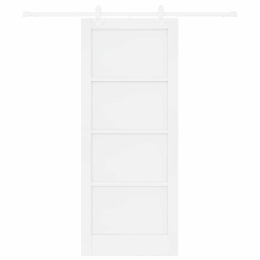 Schuifdeur Wit 83 x 202 cm Massief grenenhout