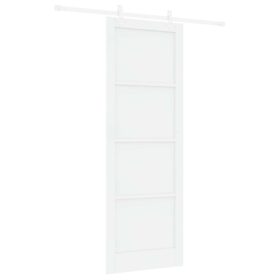 Schuifdeur Wit 83 x 232 cm Massief grenenhout