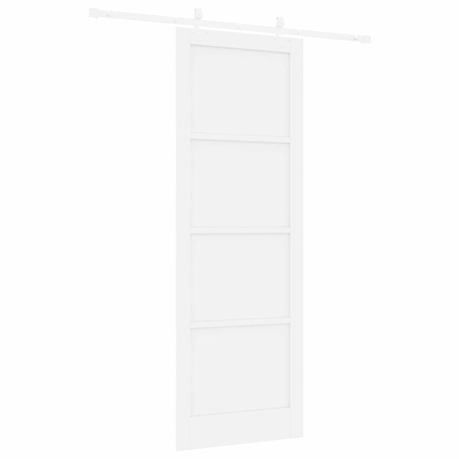 Schuifdeur Wit 83 x 232 cm Massief grenenhout