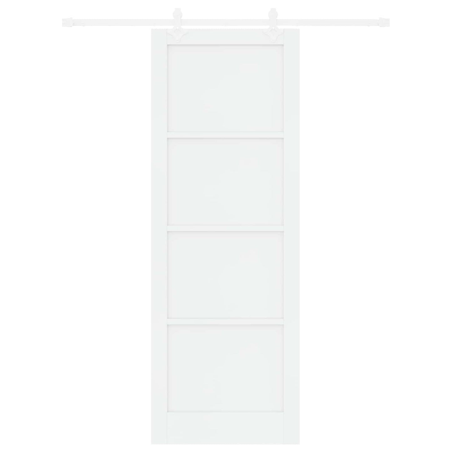 Schuifdeur Wit 83 x 232 cm Massief grenenhout
