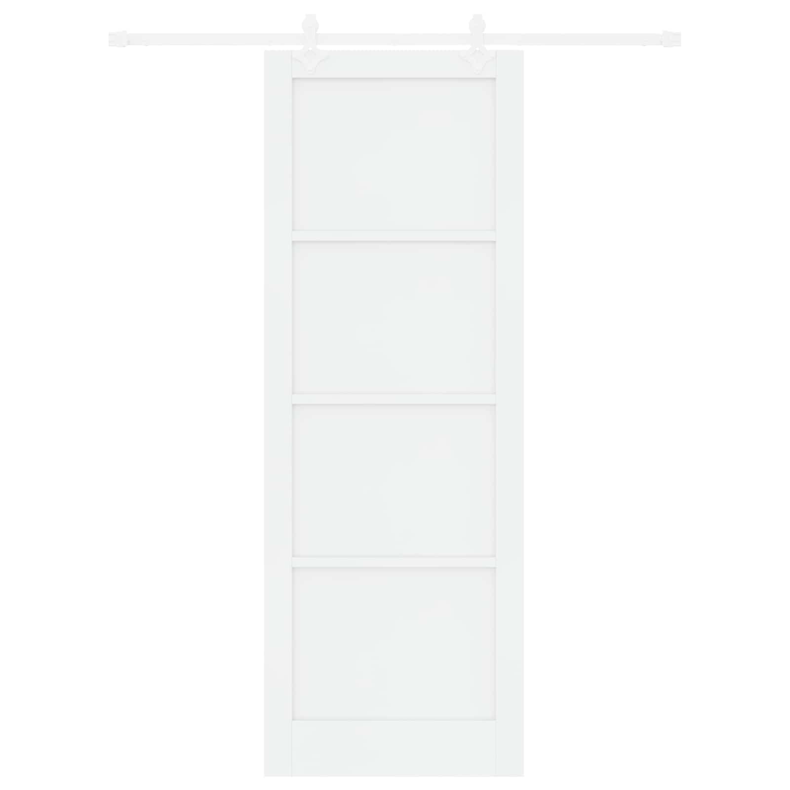 Schuifdeur Wit 83 x 232 cm Massief grenenhout