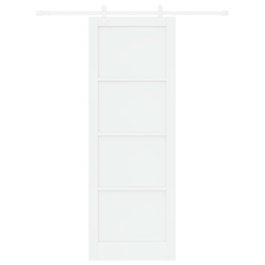Schuifdeur Wit 83 x 232 cm Massief grenenhout